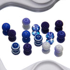 48 Pcs 20mm Beads for Pens Bubblegum Bead Blue Crystal Acrylic Round Chunky Beads Sparkly Large Balls Bead for Pen Beadable Keychain Bracelet Necklace DIY Jewelry Making Supplies - color: Blue Color