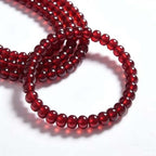 Natural Mulitcolor Rondelle Beads Natural Stone Disk Beads Loose Gemstone Spacer Bead for DIY Bracelet Necklace Jewelry Making（4 * 2mm 1 Strand 150pcs Red） - color: Red