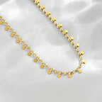 Gold Chain Necklace for Women 18K Gold Plated Dainty Star Cross Heart Cuabn Choker Chains Stainless Steel Trendy Jewelry Christmas Gifts - color: Tiny Square