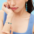 60Pcs Starfish Turquoise Beads Colorful Sea Star Gemstone Beads Synthetic Dyed Ocean Animal Bead Starfish Carved Bead for DIY Craft Bracelet Necklace Earring Jewelry Making - color: Blue-Starfish
