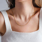 CHESKY Gold Necklace for Women-14K Plated/S925 sterling silver Snake Chain Necklace Dainty Simple Chunky Herringbone Necklace Gold Choker Necklaces Jewelry for Women Mothers Day Gifts for Mom - color: gold, style: 1.5mm 16.5 inch snake