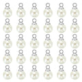 PATIKIL Pearl Charm, 100pcs Pearl Beads Faux Pearl Pendant Charm DIY for Jewelry Making Bracelets Earrings Necklace Crafts - color: Silvery Beige, size: 6mm