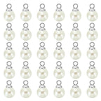 PATIKIL Pearl Charm, 100pcs Pearl Beads Faux Pearl Pendant Charm DIY for Jewelry Making Bracelets Earrings Necklace Crafts - color: Silvery Beige, size: 6mm