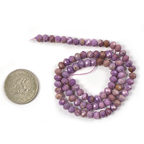 6mm Natural Phosphosiderite Faceted Rondelle Loose Beads Jewelry Making DIY Bead 16 Inch - color: Phosphosiderite