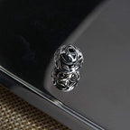 Wixine 20Pcs 12mm Tibetan Silver Carved Patterned Hollow Connector Round Spacer Charm Beads
