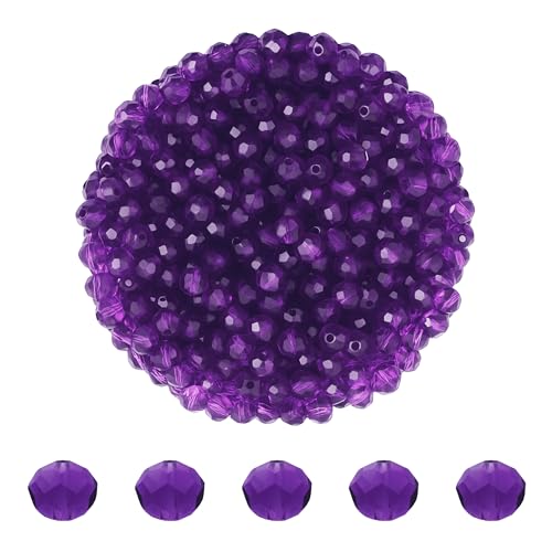 Mandala Crafts Amethyst 4mm Briolette Crystal Beads for Crafts – 1500 Loose Faceted Glass Beads for Jewelry Making Spacers, Adult Bracelets, Necklaces, Earrings & Suncatchers - color: Amethyst, size: 4mm Briolette