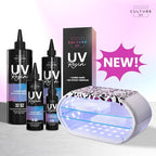 Counter Culture DIY Clear UV Resin, 8 oz Bundle 24 W UV Lamp Included, Quick Art Supplies for Coating & Casting, Great for Jewelry, Keychains - Epoxy Glue Cures Hard, No Sticky Residue - size: 8 oz Bundle
