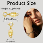 S925 Sterling Silver Magnetic Necklace Clasps and Closures, Magnetic Clasps for Necklaces,Magnetic Clasp Converter for Jewelry Making Supplies (5golden+5silvery) - color: 5golden+5silvery