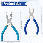 Mudder 2 Pieces Jewelry Making Tool Bail Making Pliers 6 in 1 Jewelry Wire Bending Pliers for Beading Looping Shaping Wire DIY Crafts (Clear Blue) - color: Clear Blue