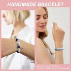 Vinswet 4pcs Beaded Bracelets for Women,Natural Healing Crystal Gemstones Bracelet,Anxiety Stress Relief Bracelet Handmade purple Jewelry Gifts for Women - color: Amazonite&Opal&Blue aventurine