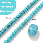 Raicegs 100pcs 5×8mm Rondelle Turquoise Beads Natural Gemstone Beads Abacus Disk Stone Loose Beads for Jewelry Making DIY Bracelets Necklace - color: Turquoise, size: 5×8mm Rondelle