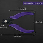 5.5 Inches Memory Wire Cutter for Jewelry Making - Bracelet Making Kit With 200 Bronze Loops - Beading Wire Cuff - color: Bronze
