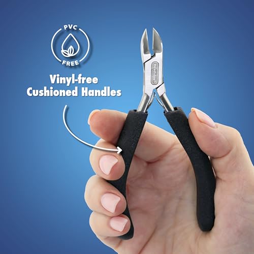 Beadalon Designer Series Glimmer Round Nose Pliers, Lavender Speckle Vinyl-Free Grips, Stainless Steel, Box Joint, Double Leaf Springs, 4.75 in - color: Lavender Speckle, style: Round Nose