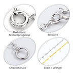 ADMITRY 3 Pcs 925 Sterling Silver Necklace Extender, Durable Chain Extenders, Necklace Bracelet Anklet Jewelry Extension for Women (1 2 3 Inch) - color: Sterling Silver Necklace Extender