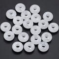 20Pcs Natural Clear Quartz Crystal Large Hole Beads, 8x14mm Rondelle Gemstone Spacer Beads 6mm Big Hole for Jewelry Making, Beading Bracelets, Macrame & Hair Braiding - color: Clear Quartz Crystal