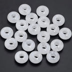 20Pcs Natural Clear Quartz Crystal Large Hole Beads, 8x14mm Rondelle Gemstone Spacer Beads 6mm Big Hole for Jewelry Making, Beading Bracelets, Macrame & Hair Braiding - color: Clear Quartz Crystal