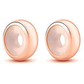 Clip Stopper Charms Sterling Silver Rondelle Spacer Bead Charm Stopper Charm for Pandora Charm Bracelets - color: Rose Gold-Plated ( 2 pcs)