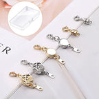 18 Pcs 3 Styles Magnetic Necklace Clasps and Closures, Rose Round Cylindrical Jewelry Magnetic Clasp Connector Locking Magnetic Clasp Bracelet Extender for Jewelry Making (Gold, Silver) - color: Gold Silver