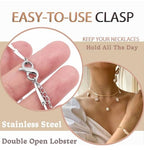 Double Opening Lobster Clasp 316 Stainless Steel Silver and Gold Pleted Necklace Bracelet Extender Clasps and Closures for DIY Jewelry - color: Silver 6Pcs, size: 16mm × 8mm