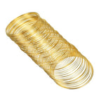 PATIKIL 100 Loops Memory Wire, 1pcs 0.8mm 20 Gauge Jewelry Wire Craft Wire Memory Steel Wire for Jewelry Making Bracelets Beading DIY Crafts, Golden