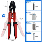 OROOTL Fishing Crimping Tool Kit, Fishing Crimp Pliers with 500pcs Crimp Sleeves Beads Set, Heavy Duty Wire Leader Rope Crimper Tool Wire Cutter Aluminum Copper Loop Sleeves