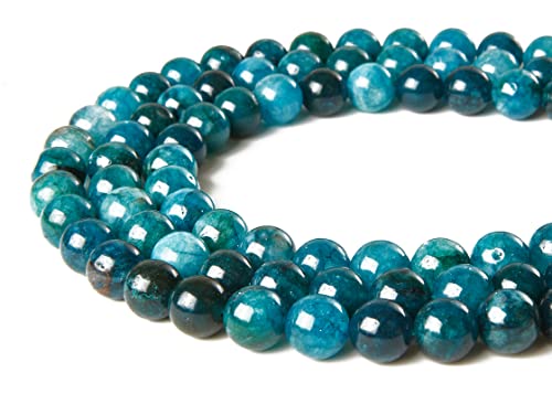 100pcs 8mm Apatite Beads Natural Gemstone Beads Round Loose Beads for Jewelry Making - color: Apatite, size: 8mm