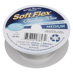 Soft Flex 49 Strand Beading Wire, Medium 0.019 Diameter, 100 Feet, Premium Nylon Coated Jewelry Wire for Bracelets, Necklaces and Beading Projects - Made in the USA - style: Satin Silver
