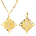 LETFLY Initial Necklaces for Women Men, 18K Gold Plated Letter Cross Pendant Necklace Alphabets A-Z Figaro Chain Jewelry Gifts - color: Rhombic, style: Letter L