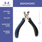 The Beadsmith Ergonomic End Cutter Tool – 5 inches (127mm) – Comfortable Ergonomic Grip, Double-Leaf Springs & Polished Steel Head – Extra-Fine Tips Precision to Medium Level Work - style: End Cutter
