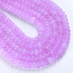 5x8mm 76pcs Lavender Amethyst Rondelle Spacer Loose Beads Abacus Disk Stone Round Loose Gemstone Beads for Jewelry Making DIY Bracelet Necklace - color: Lavender amethyst Stone, size: 5x8mm Abacus Disk