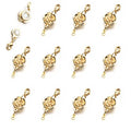 Zpsolution 12 Pieces Locking Magnetic Clasps Rose Jewelry Magnetic Clasp Necklace Lobster Clasp Closures for Jewelry Necklace Bracelet - color: 12 Glod