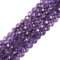 6mm Amethyst Faceted Gemstone Round Loose Beads Strand 15.5-16" DIY Jewelry Making - color: Amethyst