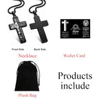 Stainless Steel Cross Necklace for Men American Flag Pendant Chain Christian Catholic Religious Gifts for Him/Son/Father/Teen/Husband Inspirational jesus Bible Verse Jewelry - style: Philippians 4:13