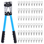Newdeli Battery Cable Lug Crimping Tool 10-1/0 AWG with 60Pcs Copper Ring Terminals 8 Sizes Cable Lugs Set, Heavy Duty Wire Crimper for Battery Wire Terminal - style: Crimper with 60Pcs Lugs