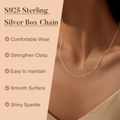 IEFWELL 14K-Real-Gold-Plated S925 Sterling Silver Chain Necklace for Women, 1.2/0.8mm Satellite Bead Cable Box Chains Set Hypoallergenic Sturdy Women's Chain Necklace, 16/18/20/22 Inch Jewelry Gifts - color: Cable Chain, size: 18 Inch (Women's Average Len