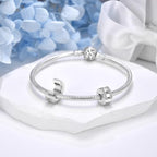 DALARAN Stopper Beads for Bracelets 925 Sterling Silver Clip Spacer Charm Bracelet Stoppers - style: 2Pcs White Charm Stoppers