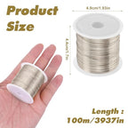 328 Feet Jewelry Making Wire, 28 Gauge Wire for Jewelry Making, 0.3mm X 100m Tarnish Resistant Copper Wires for Wrapping and Crafting (Sliver) - color: Silver
