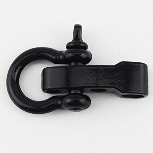 Hewnda 10 Sets Zinc alloy Bow Shackle Umbrella Rope,Adjustable D Umbrella Rope Bracelet Buckle Survival D Shape