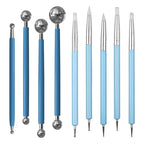 DIYOOHOMY 9 Pcs Polymer Clay Tools, Ball Stylus Silicone Sculpting Tools for Pottery Rock Dot Painting Nail Art Blending Clay Carving Ceramic Drawing DIY Craft Modeling - color: blue