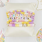 Twinfree Bohemia Beaded Bracelet for Women, Polymer Clay Stretch Bracelets - color: color 44