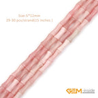 GEM-Inside 30Pcs 5x12mm Natural Pink Australia Opal Gemstone Stone Plant Bamboo Knot Bone Beads for Jewelry Making Power Energy Chakra Stone Beads - color: Pink Australia Opal
