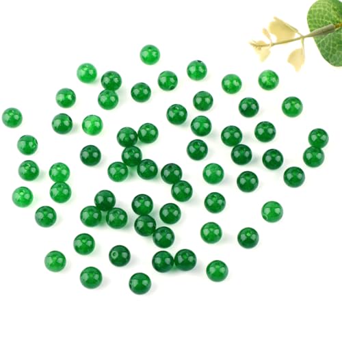 Natural Genuine Stones DIY Tiger Eye Round Spacers 4mm 200pcs Beading Loose Gemstone Hole Size 1mm Charm Smooth Beads for Bracelets Necklaces Earrings (Green Jade 4mm) - color: Green Jade, size: 4mm