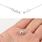 925 Sterling Silver Magnetic Jewelry Clasps Magnetic Necklace Clasps and Closures Sterling Silver Bracelet Necklace Extender - color: D-White Gold