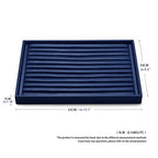 11 Slots PU Leather Jewelry Tray Ring Display Trays Earring Display Tray Ring Earrings Studs Tray Jewelry Organizer Showcase Display (Blue) - color: Blue, size: 11 Slot