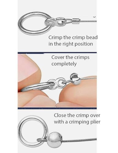 100pcs Adabele 304 Grade Stainless Steel Hypoallergenic Crimp Bead Knot Covers 6mm (0.24 Inch) Loose Beads for DIY Craft Jewelry Making SJF9-6 - size: 6mm (0.24 inch)