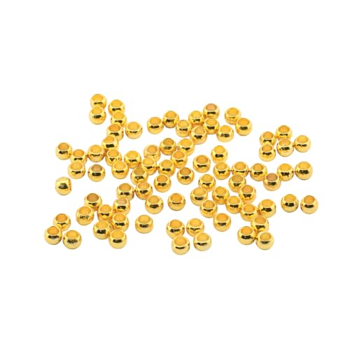Beadalon Crimp Beads, Size #1, Gold Color, 1.5 g, Approx. 100 pc - color: Gold, size: Size #1, 100 pc