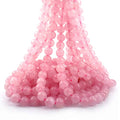 6mm Natural Rose Quartz Gemstone Round Loose Beads for Jewelry Making (63-65pcs) - color: Rose Quartz, size: 6mm
