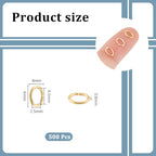 UNICRAFTALE 500Pcs 18K Gold Plated Oval Jump Rings 304 Stainless Steel 6mm Long Golden Rings for Jewelry Making DIY Craft Earring Bracelet Pendant Choker - size: 4mm