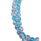 DandS ltd Crackle Lampwork Glass Beads for Jewelry Making, Crystal Blue, Vibrant DIY Bracelets, Necklaces, Beading Supplies & Craft Kits for Handmade Jewelry, 80pcs 0.39 inch (10mm), #J271-10 - color: Crystal-Blue