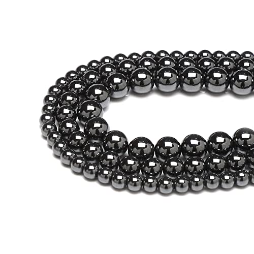 35pcs 10mm Natural Black Hematite Gemstone Beads Energy Healing Crystal Round Loose Stone Beads for Jewelry Making, DIY Bracelets Necklaces - color: Black Hematite, size: 10mm